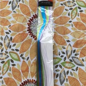 18” Neon Multi Rainbow Colors hair clip on extensions New